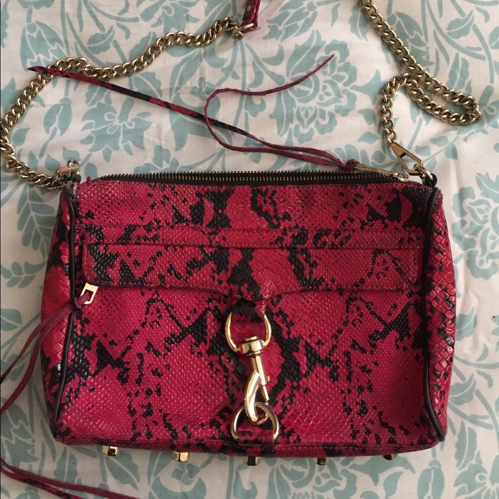 Rebecca Minkoff M.A.C. mini crossbody pink snake